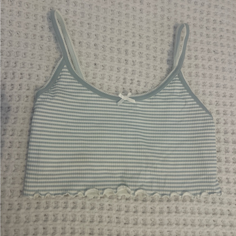 Forever 21 Blue and White Striped Camisole